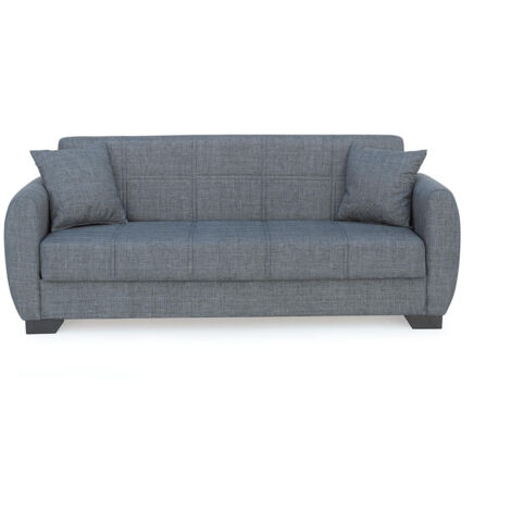 Canapé-lit Clic Clac en tissu gris sofa Convertible - Longueur 234 x Hauteur 102 x Profondeur 86 cm