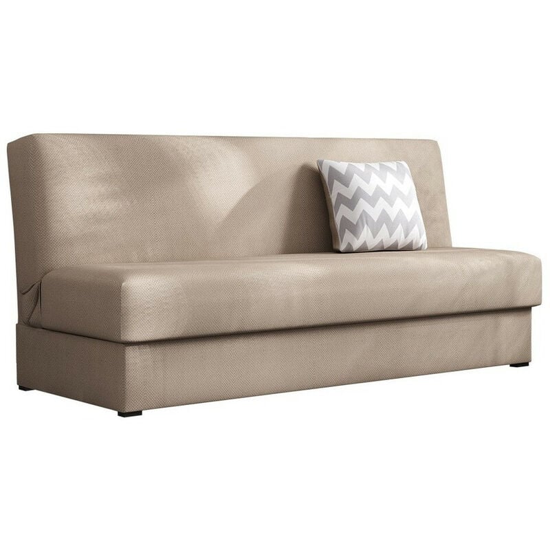 Mobilier1 - Canapé convertible Columbus 119, Enjoy 2 + Motif gris, Boîte de literie, 0, 80x175x80cm