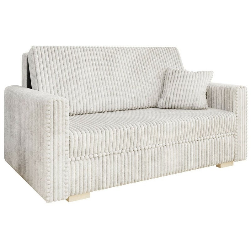 Mobilier1 - Canapé convertible Columbus 205, Tilia 01, Boîte de literie, 0, 85x153x100cm