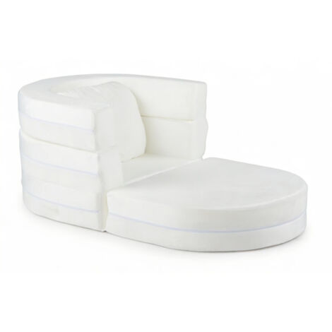 Canapé-Lit Convertible 3-en-1 pour Enfants, Lit Pliant Tout en Un pour Tout-Petit avec Housses Zippées Lavables & Coussin Confortable, Remplissage en