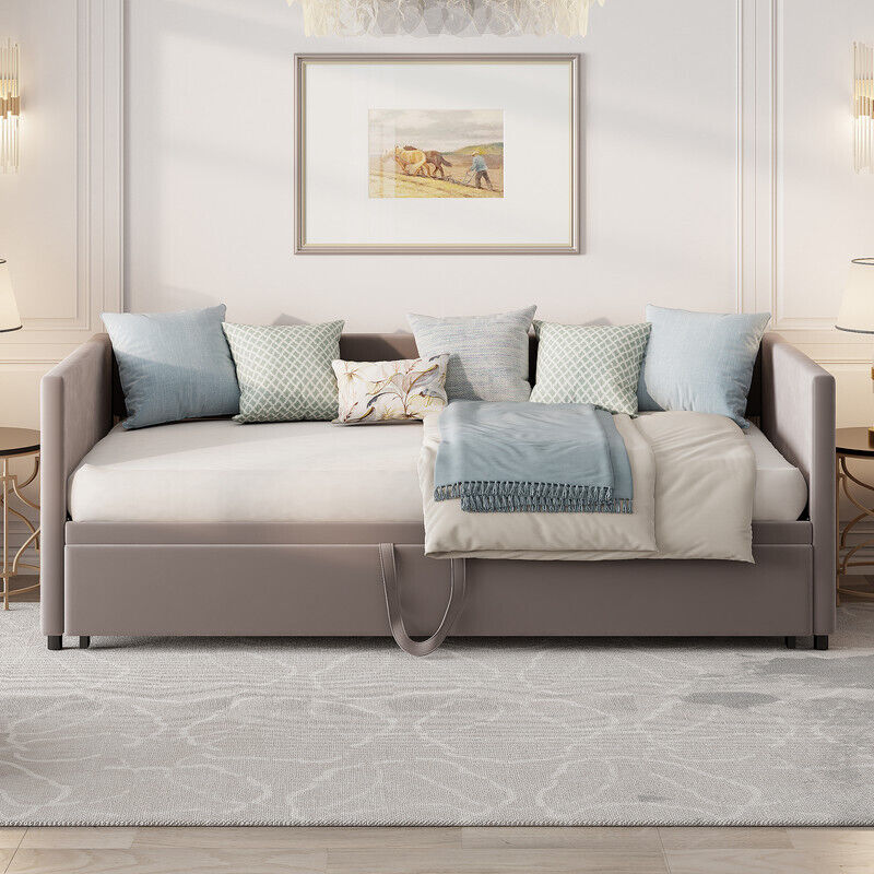 Canapé-lit convertible, canapé matelas pliant en velours avec cadre de forme fixe, canapé de sol pour salon chambre à coucher, 90/180200cm, gris