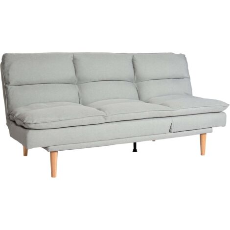 Canapé-lit convertible lit d’appoint surface de couchage 180 x 110 cm en tissu gris menthe 040010153