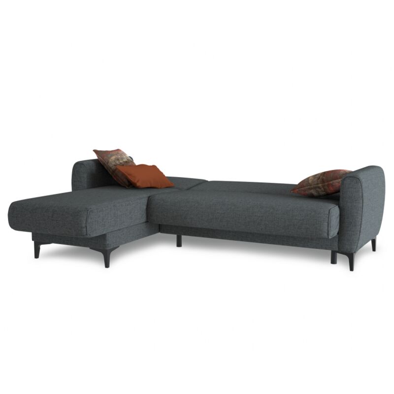 Canapé-lit d'angle 229x151 cm gris anthracite - Varano