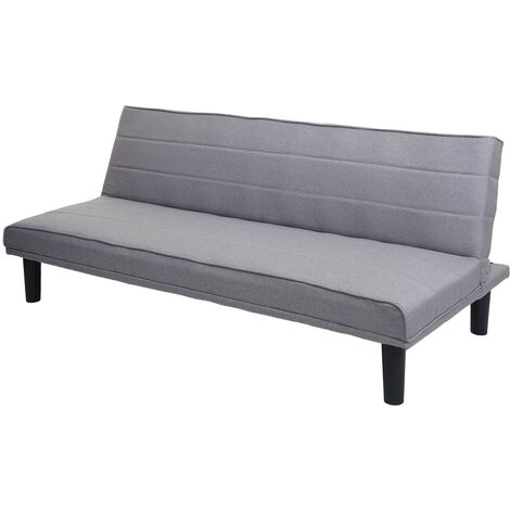 Canapé-lit d'invité convertible fonction couchage tissu gris 040001620