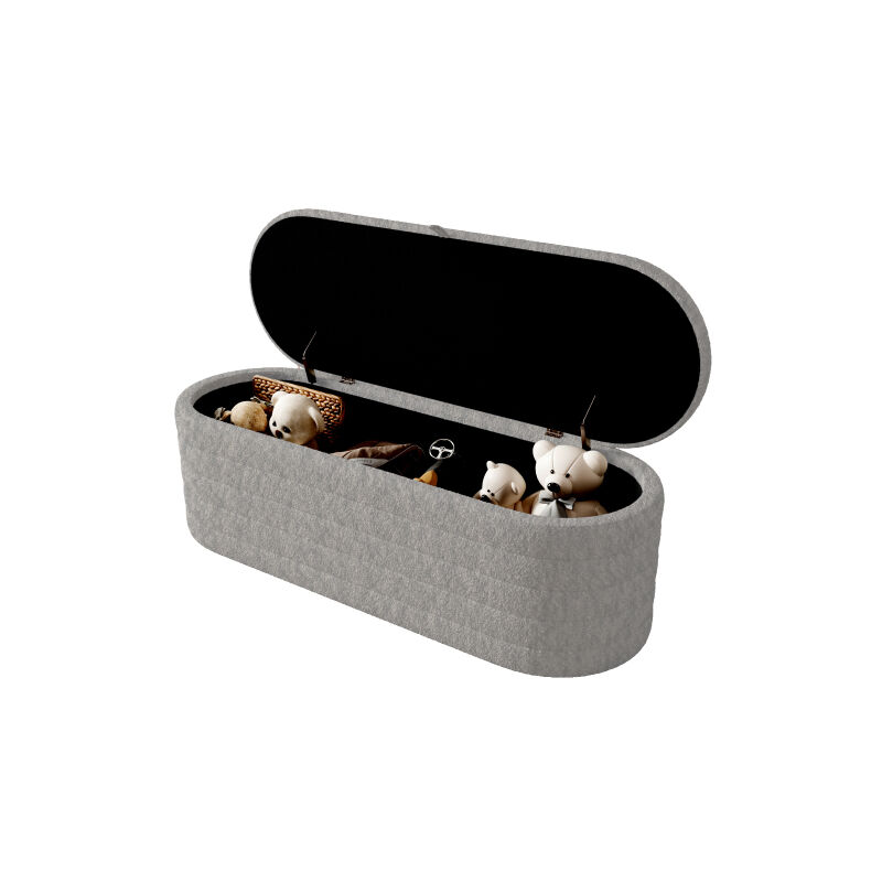 Ineasicer - Canapé-lit et repose-pieds avec espace de rangement 120 x 40 cm, repose-pieds rembourré avec espace de rangement, pouf de canapé,