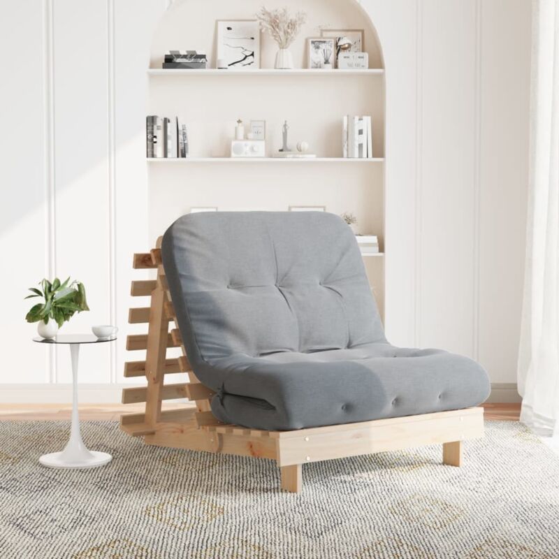 Vidaxl - Canapé-lit futon avec matelas 90x206x11 cm bois massif de pin