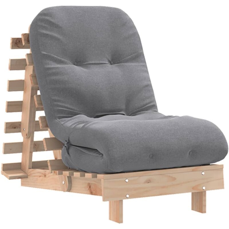 Vidaxl - Canapé-lit futon avec matelas 60x206x11 cm bois massif de pin