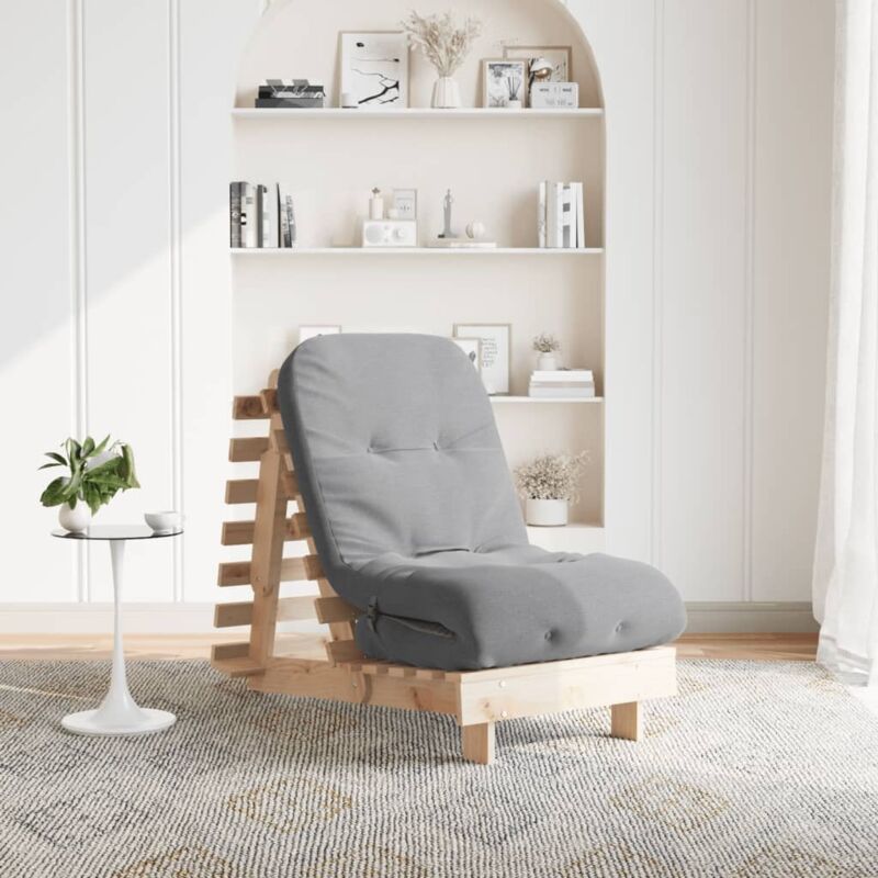 Vidaxl - Canapé-lit futon avec matelas 60x206x11 cm bois massif de pin 832803