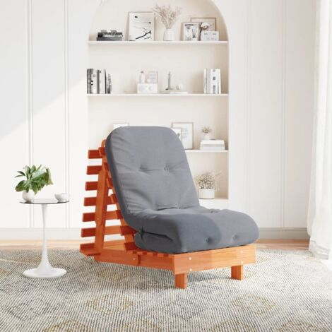 Canapé-lit futon avec matelas,Lit de jour,Lit de repos 60x206x11 cm bois massif de pin 225934