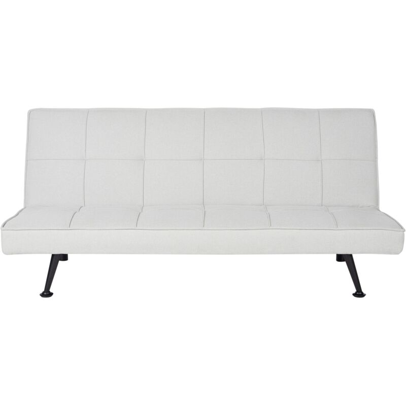 Beliani - Canapé-lit Inclinable Moderne Sans Accoudoirs en Tissu Polyester Gris Clair Hasle