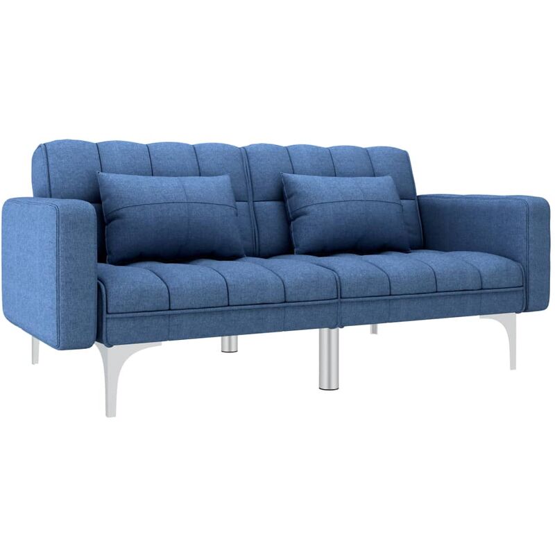 Canapé-lit Tissu Bleu
