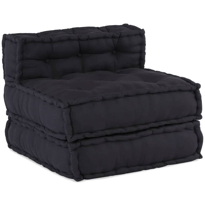 vidaXL Pouf modulaire anthracite 70x70x54 tissu