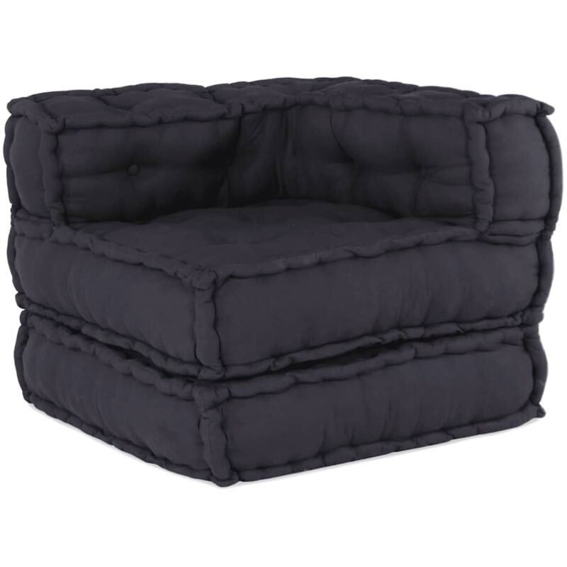 Pouf modulaire anthracite 70x70x54 tissu - Vidaxl