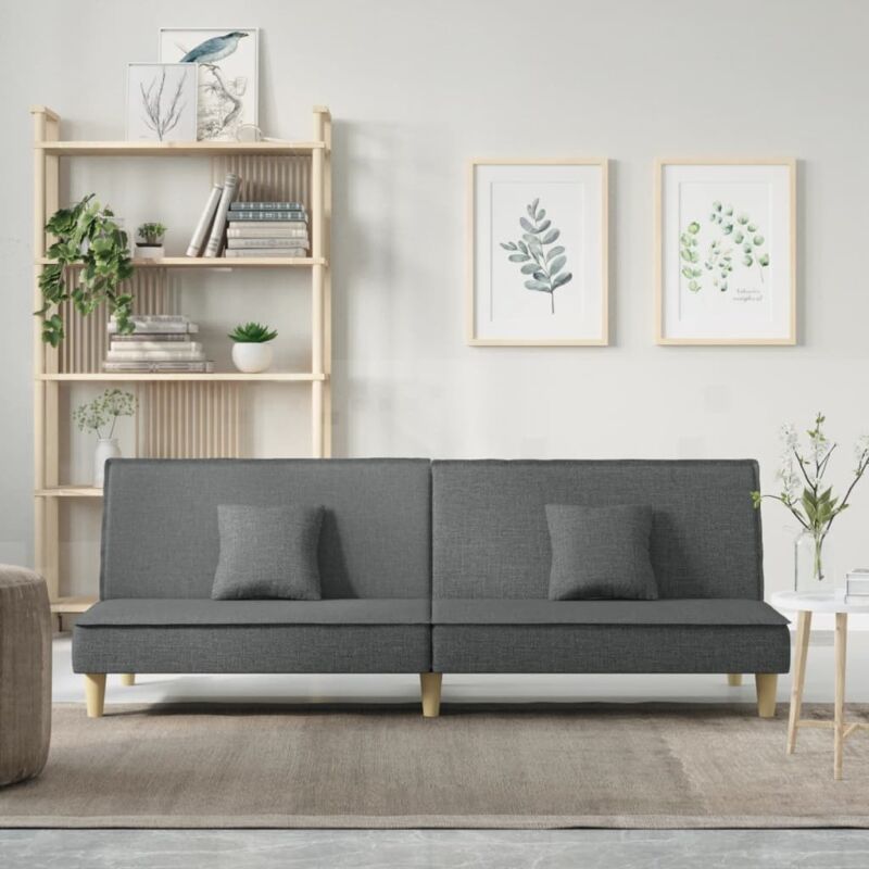 Divano Letto Grigio Scuro In Tessuto Vidaxl