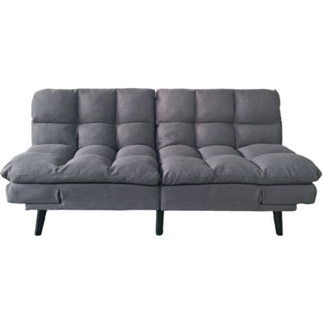 Canapé-lit rembourré ,canapé convertible en Tissu gris - Longueur 183 x Largeur 86,5 x Hauteur 81 cm