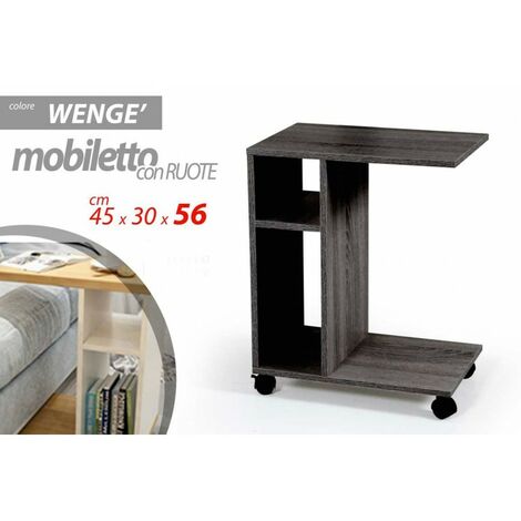 Canapé-lit Servetto porte-revues gris plateau repas cm 45 x 30 x 56 h