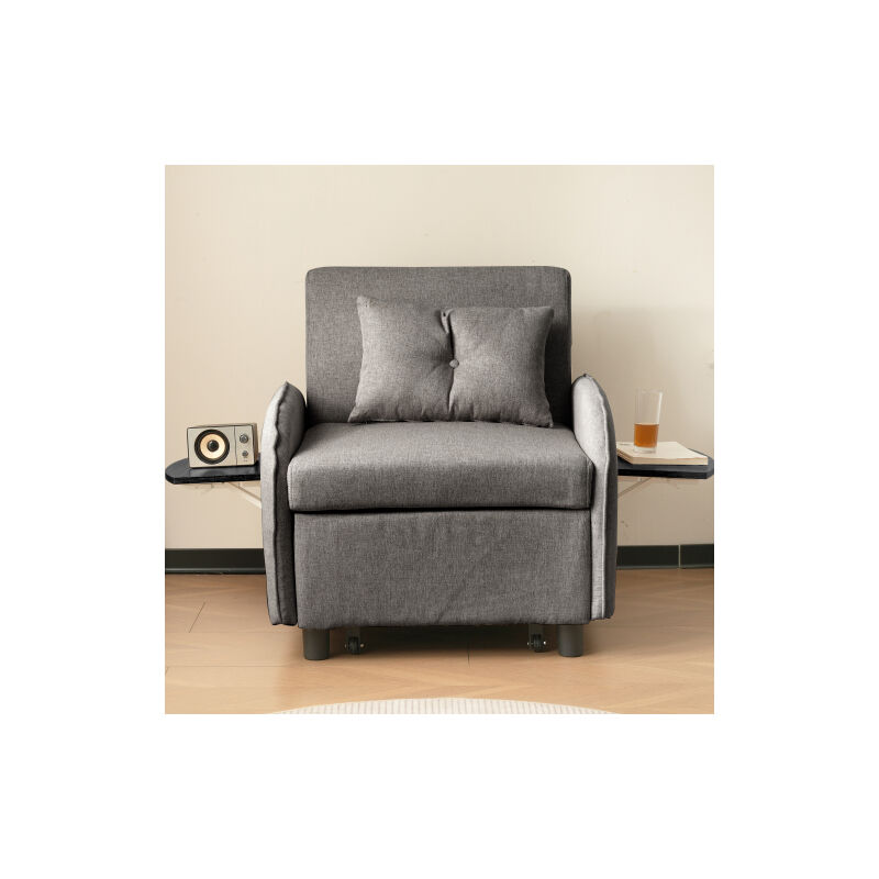 Canapé - lit simple gigogne multifonctionnel - avec fonction lit, transat et fauteuil, canapé - lit triple réglable, idéal pour les petits espaces,