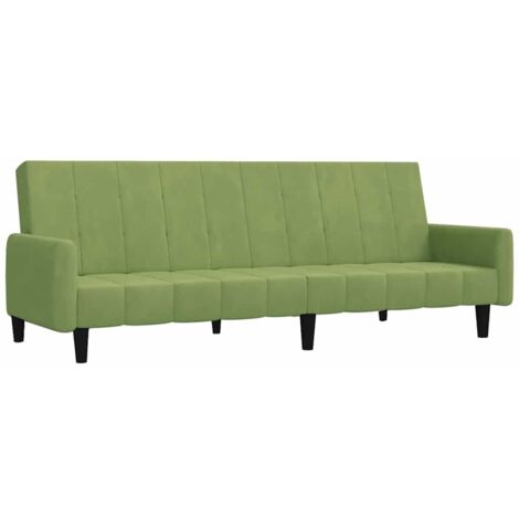 Canapé-lit，Canapé convertible à 2 places vert clair velours CFW61380