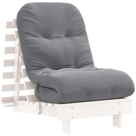 Canapé-lit，Canapé convertible futon avec matelas 60x206x11 cm bois massif de pin CFW90551
