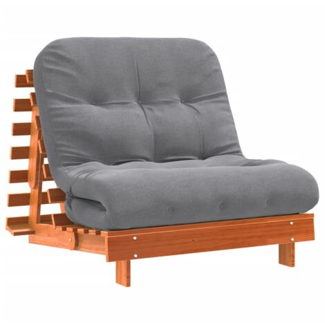 Canapé-lit，Canapé convertible futon avec matelas 90x206x11 cm bois massif de pin CFW17199