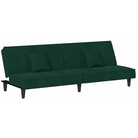 Canapé-lit,Canapé convertible vert foncé Velours CFW58225