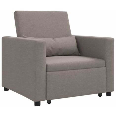 Canapé-lit，Canapé convertible，Sofa-lit Convertible 3-en-1 en Tissu Taupe