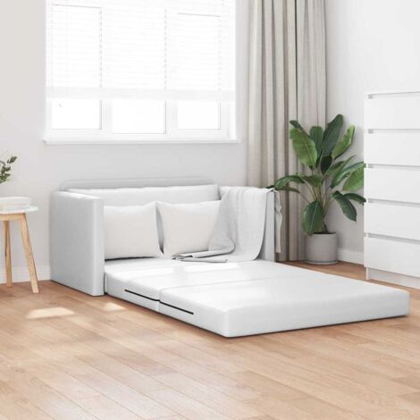 Canapé-Lit,Lit de jour,Lit de repos 110cm Blanc Simili cuir