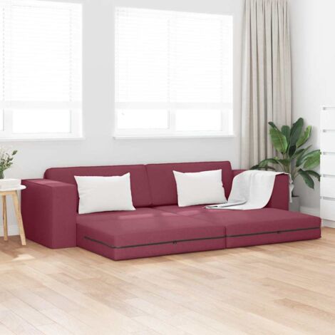 Canapé-Lit,Lit de jour,Lit de repos 200cm Bordeaux tissu