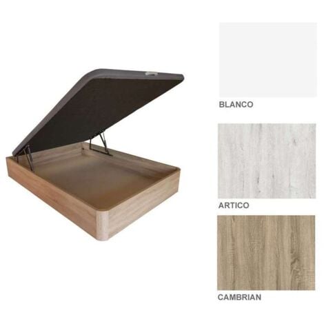 Canapé De Madera + Colchón Memory Fresh-150x200-Roble Cambrian