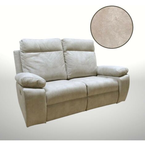 Canapé Milano 2 places 2 relax manuels beige