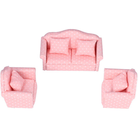 Canapé Miniature 1:12 pour Maison de Poupée, Meuble DIY et Accessoire de Décoration