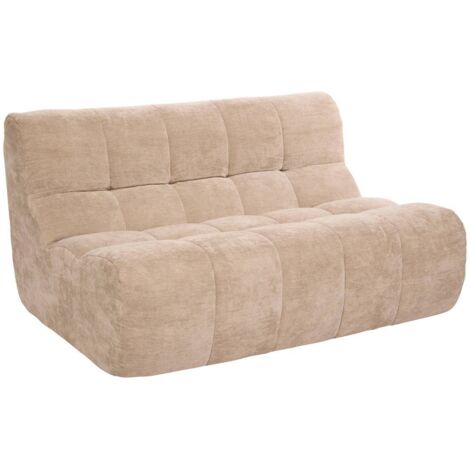 Canapé Miroa 2 Places 130x92x68 cm en Tissu Beige - Atmosphera créateur d'intérieur