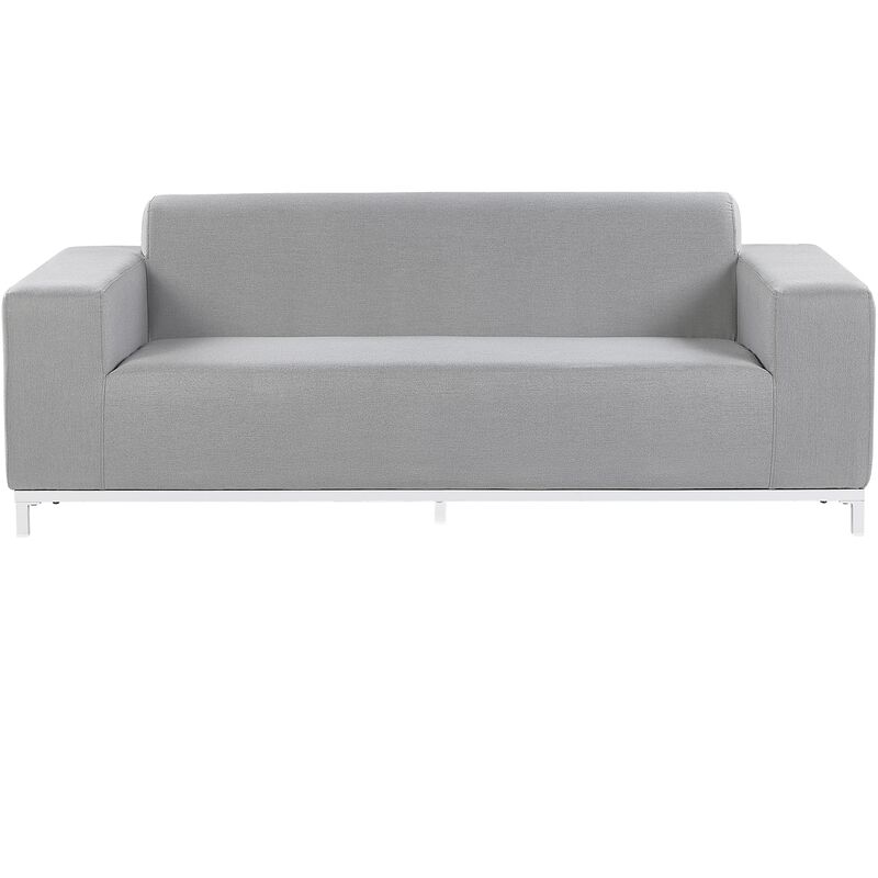 Canapé Moderne pour Intérieur et Extérieur en Tissu Polyester Gris Clair Rovigo - Gris