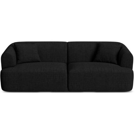 Canapé modulable 3 places en tissu structurel noir