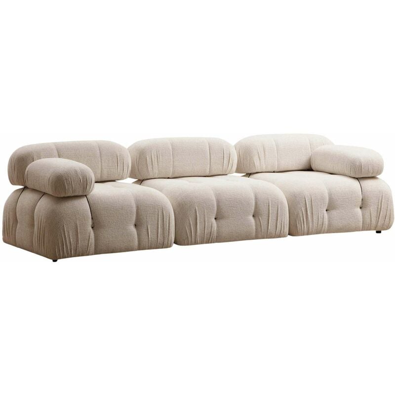 Cotecosy - Canapé 3 places en tissu Bubble