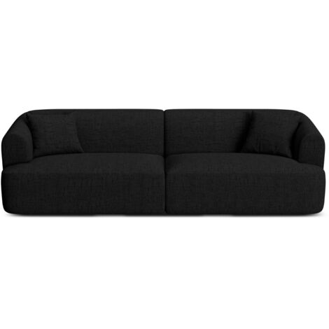 Canapé modulable 4 places en tissu structurel noir