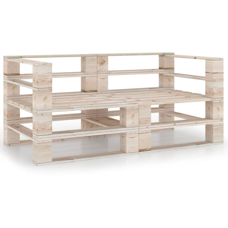 Canape palette a 2 places de jardin Bois de pin