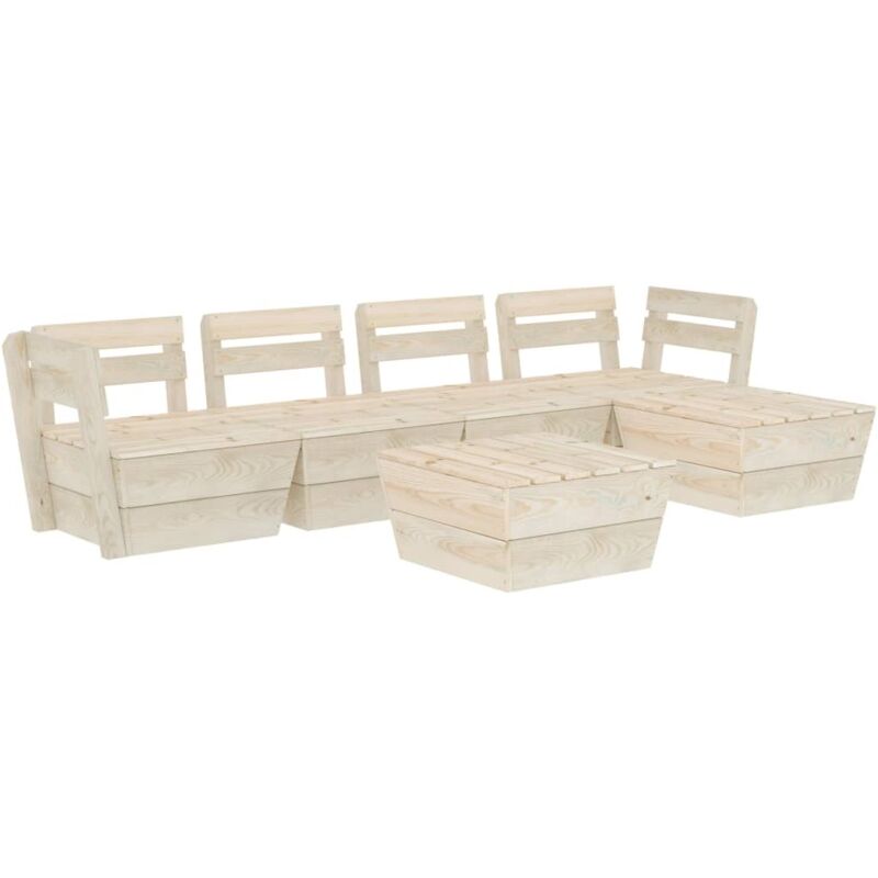 Vidaxl - Salon de jardin palette 6 pcs Bois d'épicéa imprégné