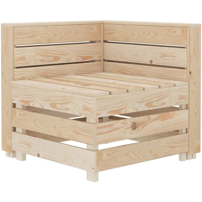 Vidaxl - Canapé palette d'angle de jardin Bois