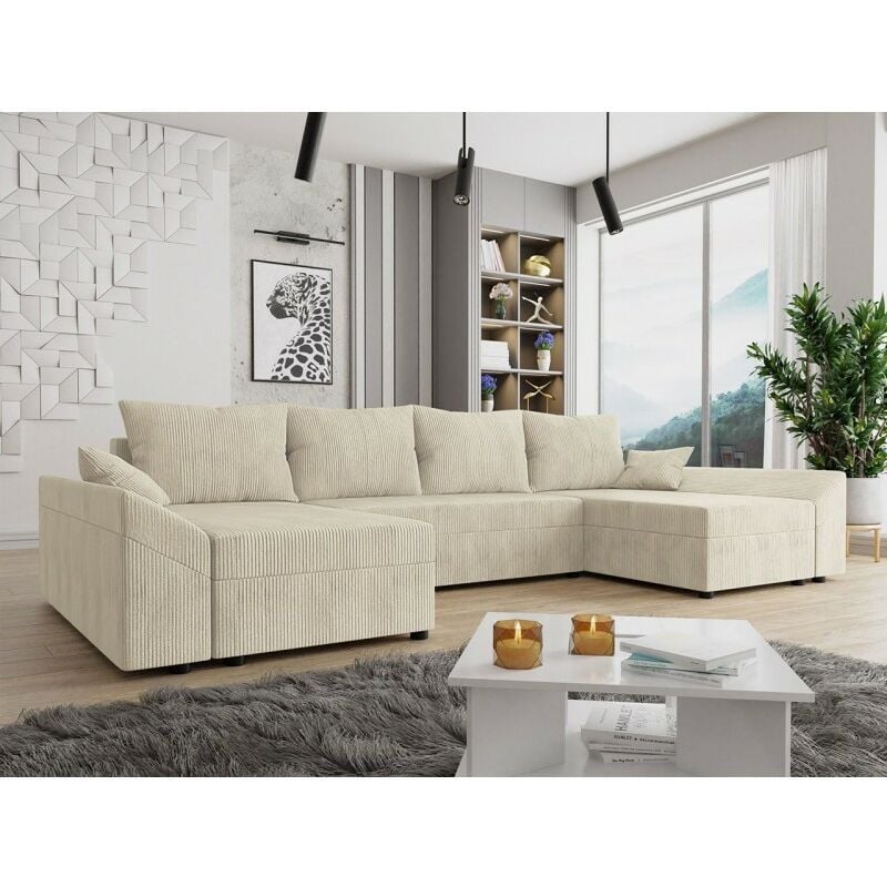 Canapé d'angle Beige Design Confort Promotion