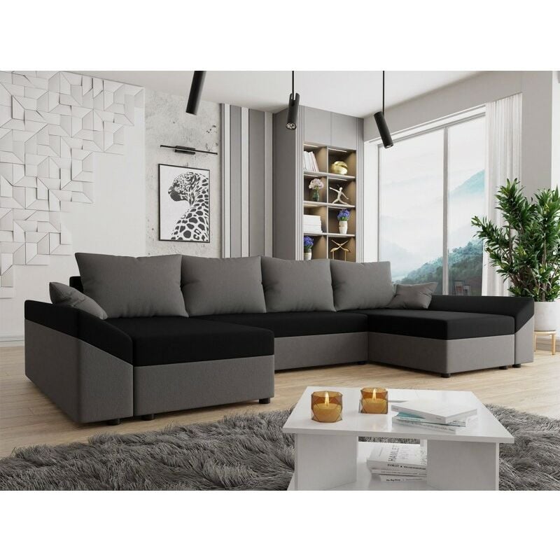 Canapé d'angle Noir Design Confort Promotion
