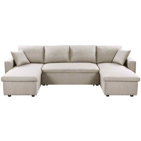 Canapé Panoramique Convertible "Pano" 295cm Beige
