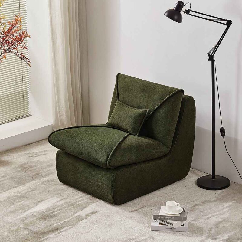 Canapé paresseux moderne, canapé de loisirs, convient salon et bureau, léger, facile à transporter, Vert