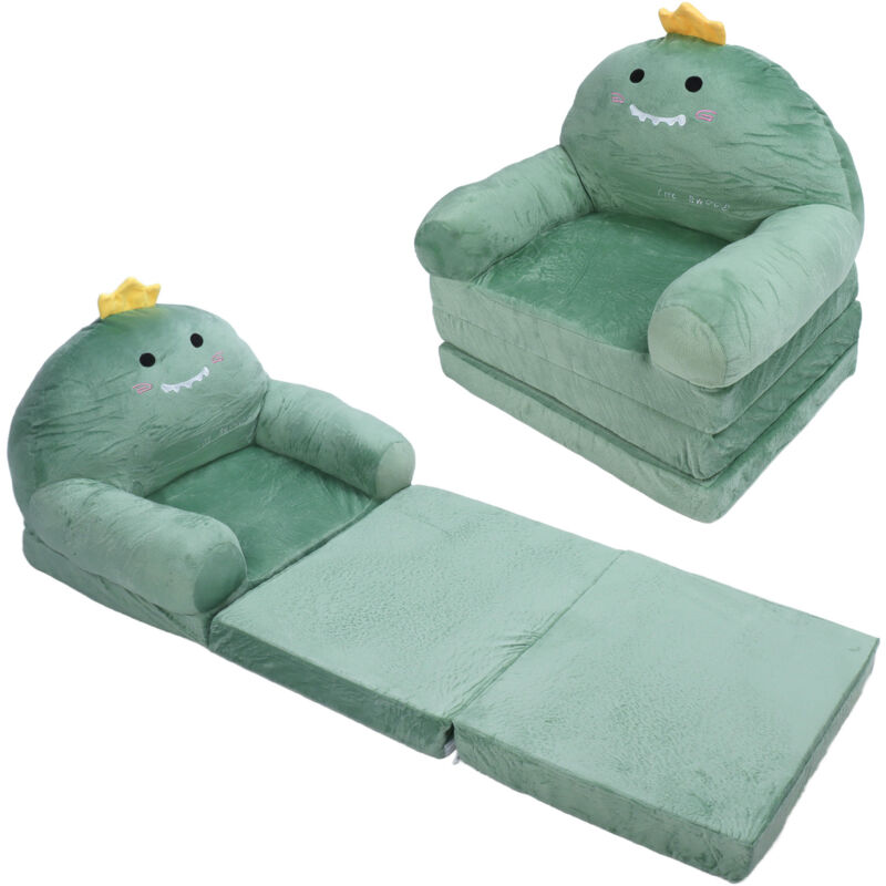 Eosnow - Canapé pliable pour enfants,Canape enfant,mignon dessin animé doux et confortable,pour la maison des enfants,Dinosaure,3 couches