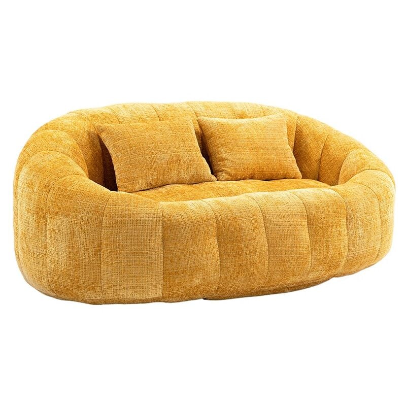 Canapé poire, canapé paresseux, chaise longue confortable et durable à dossier haut, fauteuil d'appoint moelleux, jaune