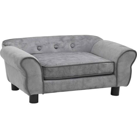 Canapé pour chien Gris 72x45x30 cm Peluche vidaXL