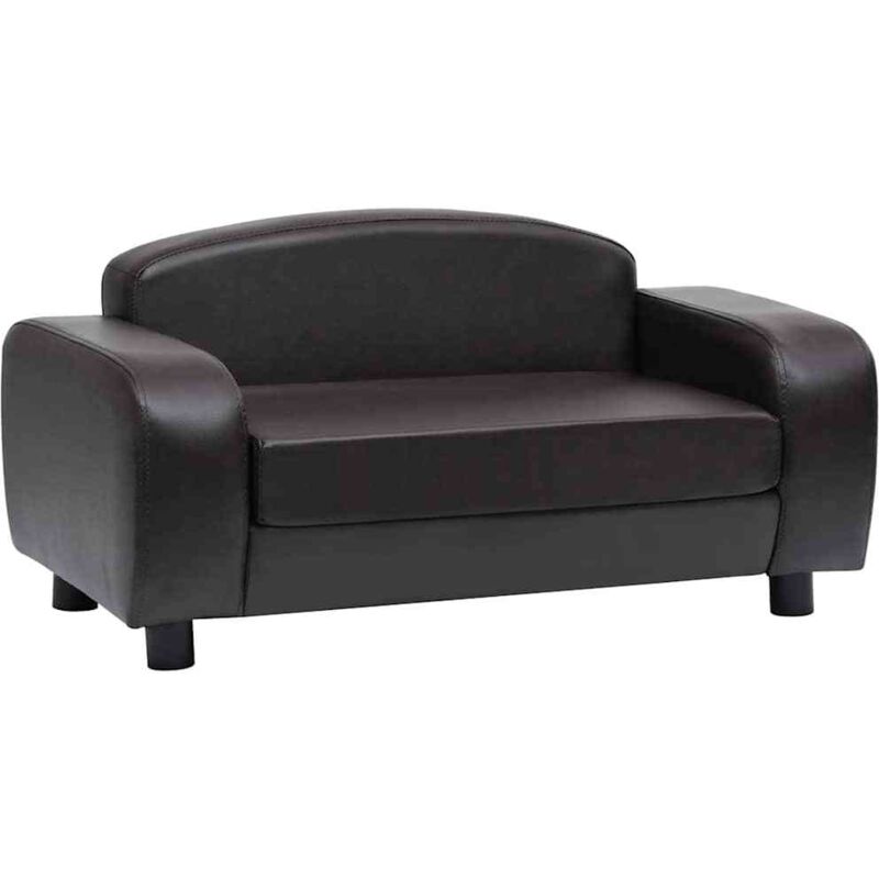 Canapé pour chien Marron 80x50x40 cm Similicuir Vidaxl