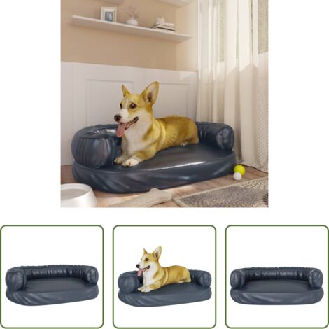 Canapé pour chiens -  Lit pour chien ergonomique Mousse Bleu foncé 75x53cm Similicuir