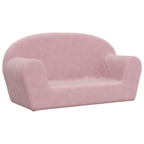 Canapé pour enfants 2 places,Sofa pour Salon,Banquette rose peluche douce CDS63835