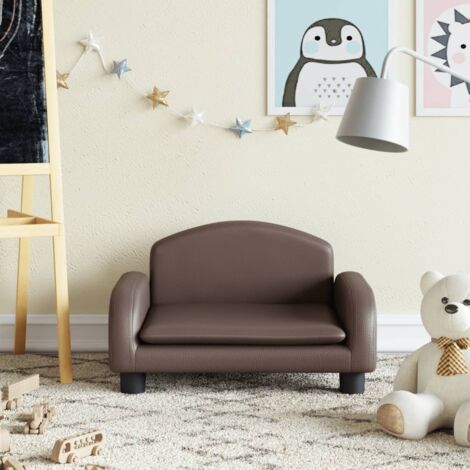Canapé pour enfants Canapé Sofa scandinave marron 50x40x30 cm similicuir 86405